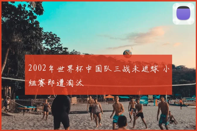2002年世界杯中国队三战未进球 小组赛即遭淘汰