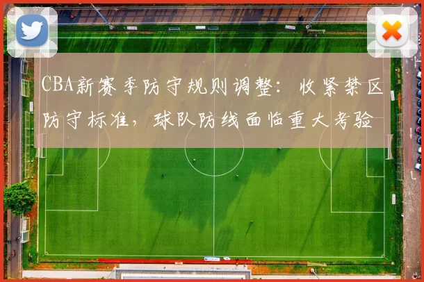CBA新赛季防守规则调整:收紧禁区防守标准,球队防线面临重大考验